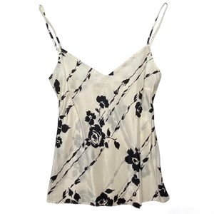 100% silk floral camisole / tank top - White House Black Market, size XS